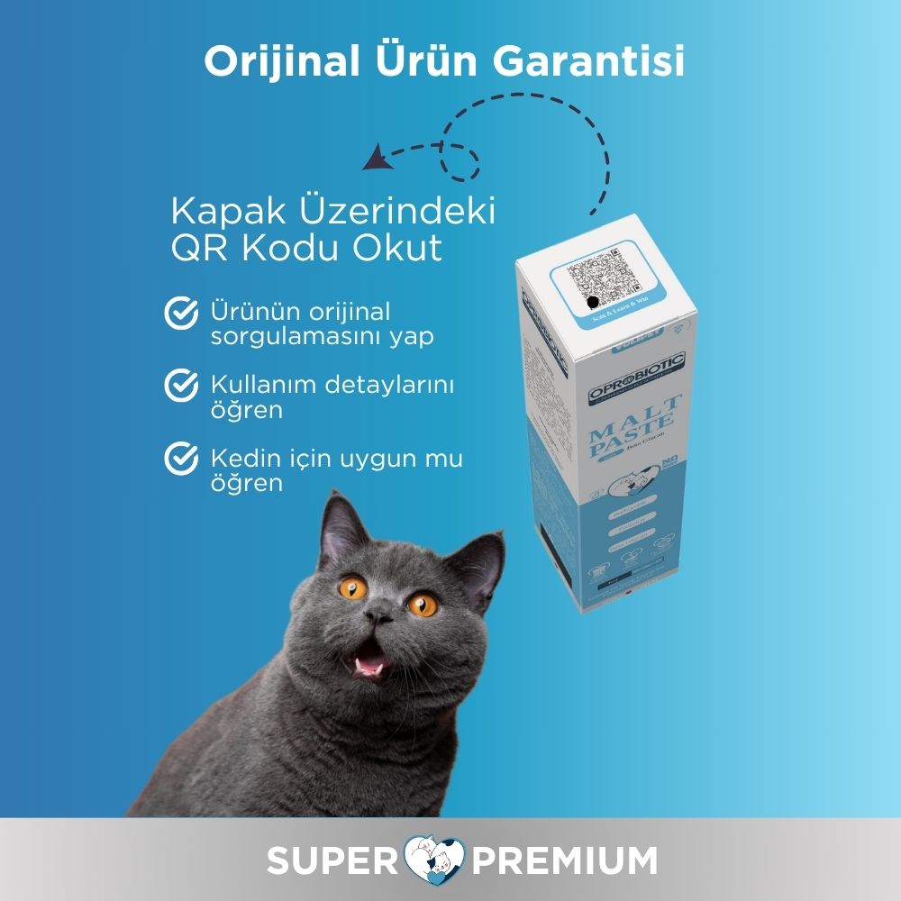 resimler/genel/Oprobiotic Kediler İçin Süper Premium Malt Macun 100gr (TÜY YUMAĞI ÖNLEYİCİ)