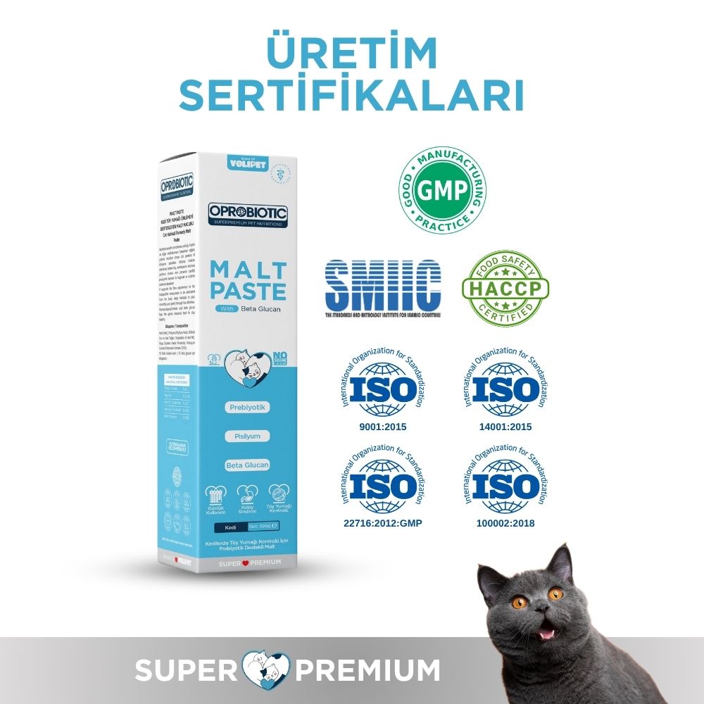 resimler/genel/Oprobiotic Kediler İçin Süper Premium Malt Macun 100gr (TÜY YUMAĞI ÖNLEYİCİ)