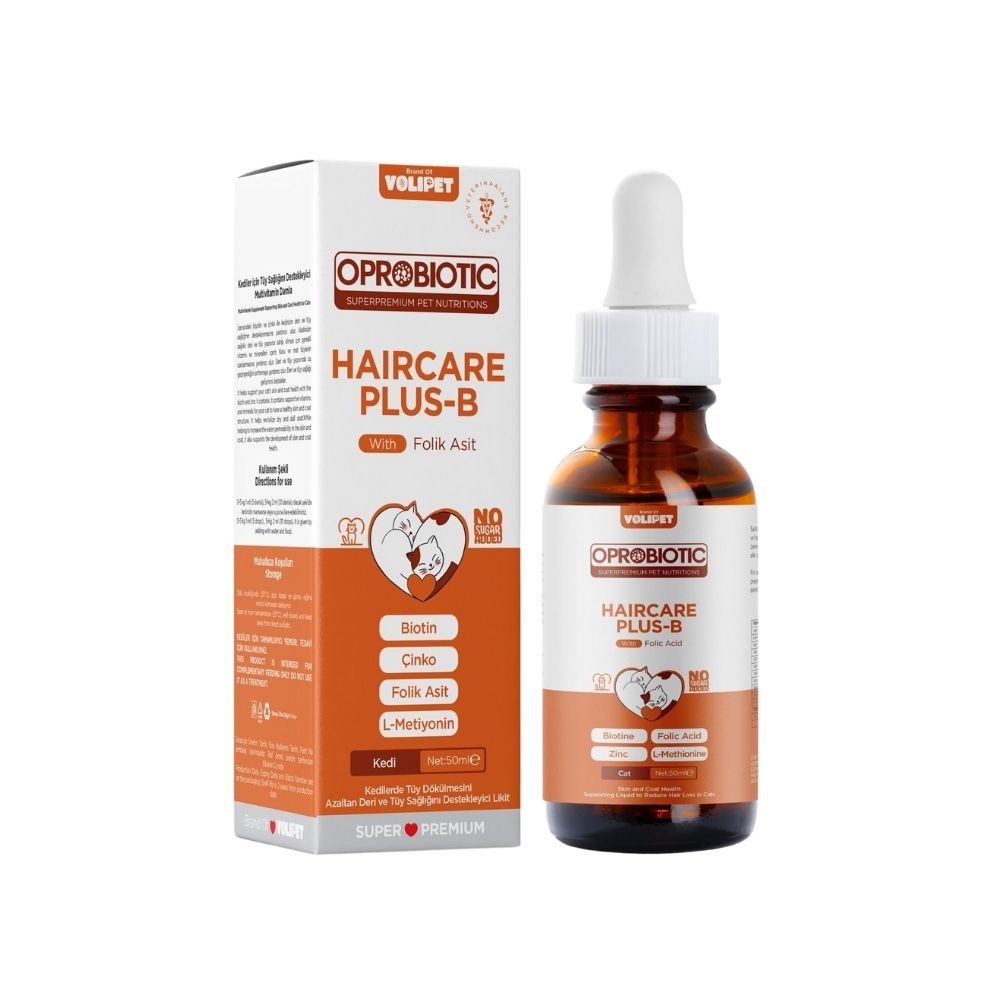 resimler/genel/Oprobiotic PlusB Kediler İçin Tüy Dökülmesini Azaltıcı Damla 50ml (TÜY DÖKÜMÜ ÖNLEYİCİ)